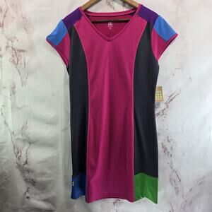 Title Nine Dress Womens Medium Pink Short Sleeve Mini Gidget Fleece Regulator